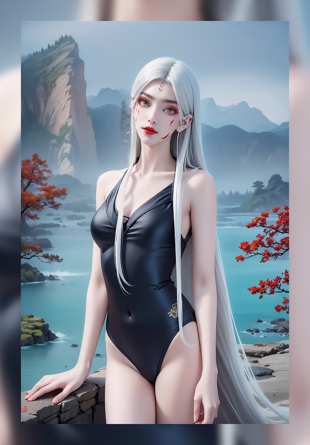 炸裂的ai女生诛仙小白精美8k图包壁纸