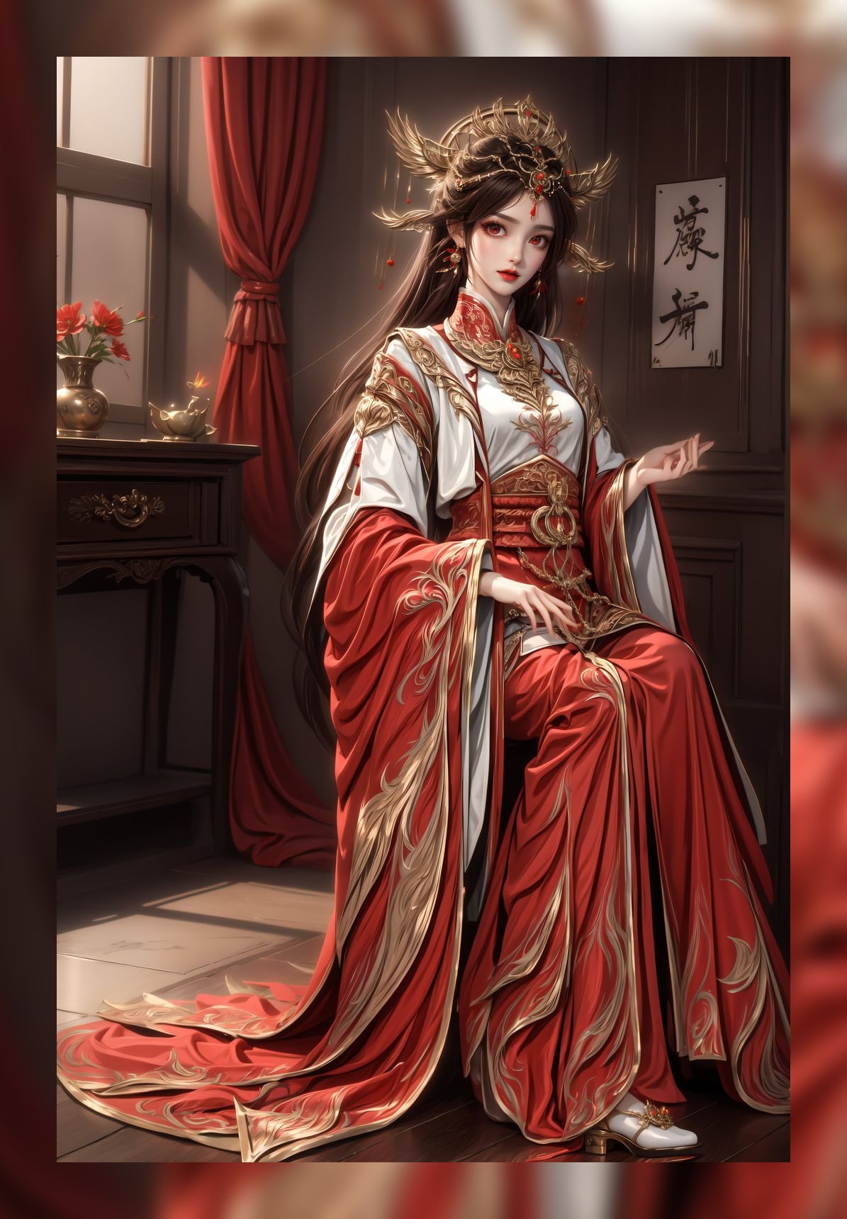 新出炉ai生成完美世界火灵儿高分辨率4k整理下载