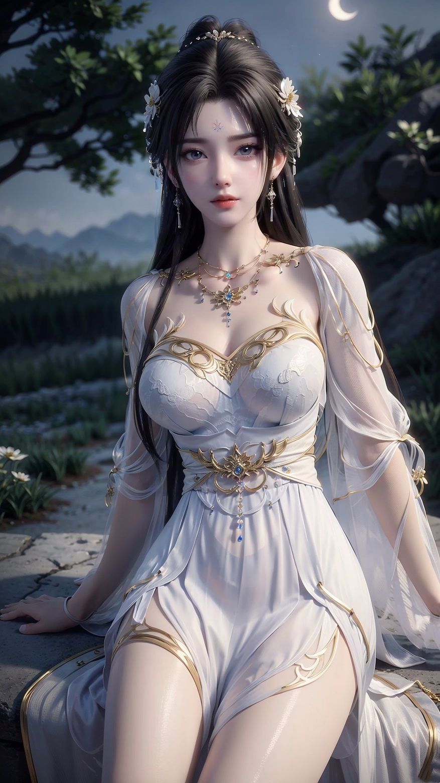 炸裂的ai女神完美世界清漪6k壁纸打包