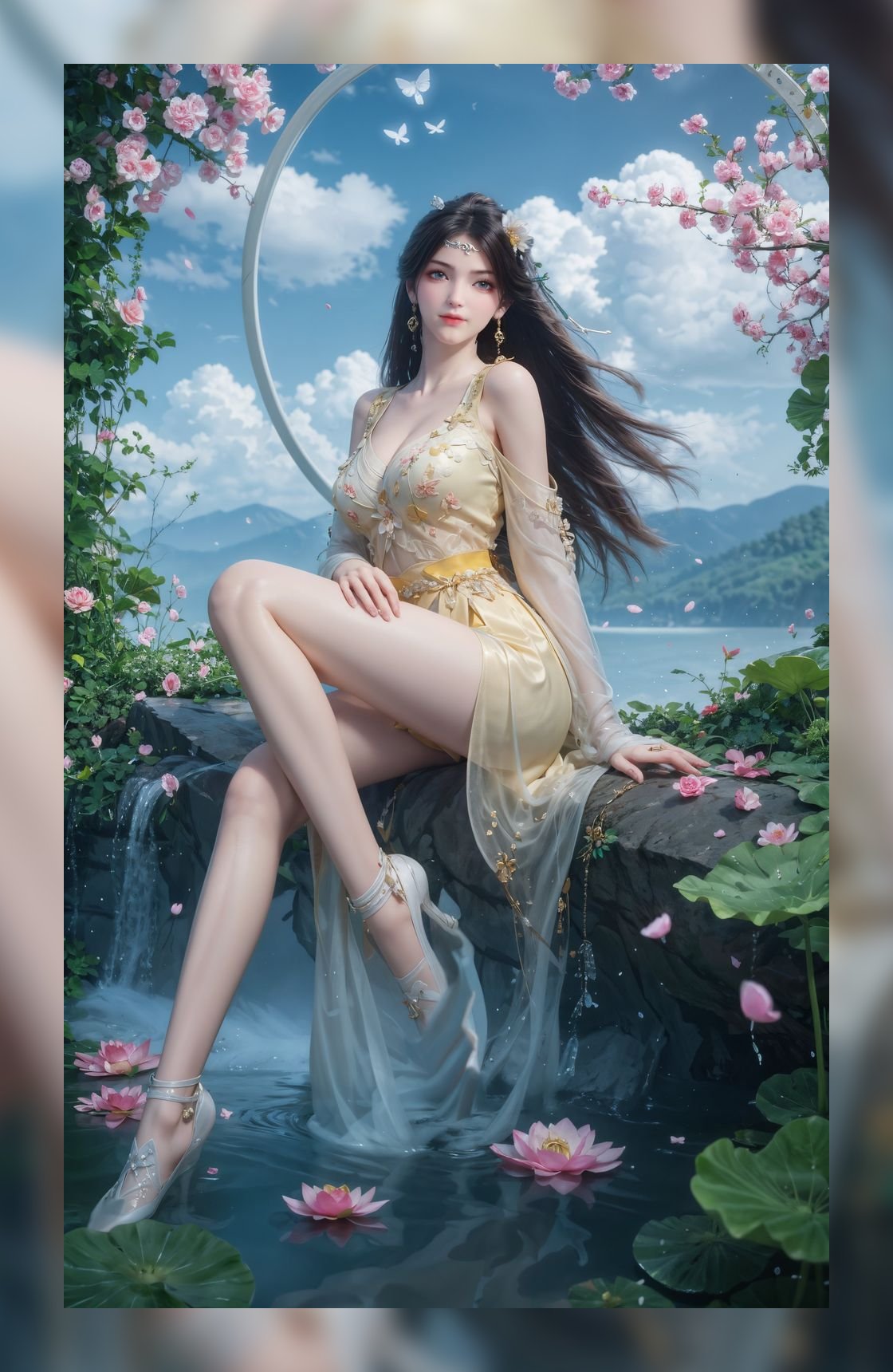 炸裂的ai绘画诛仙金瓶儿精美6k打包壁纸