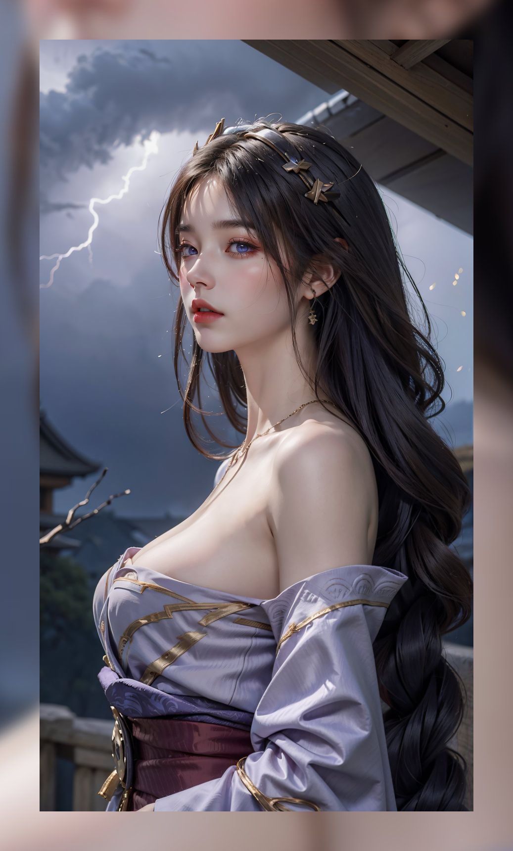 高品质建模脸原神雷电将军超清晰6k合集壁纸