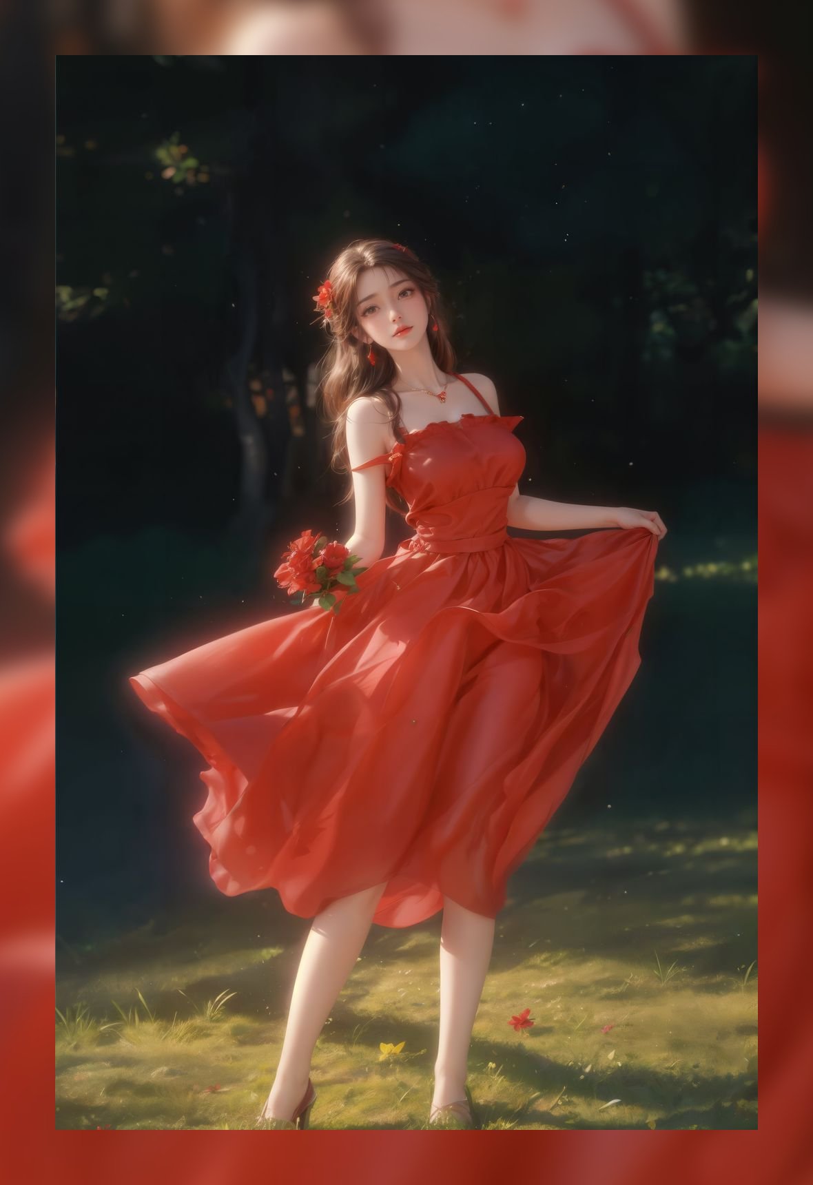 精美的ai美女完美世界火灵儿高质量6k图包下载