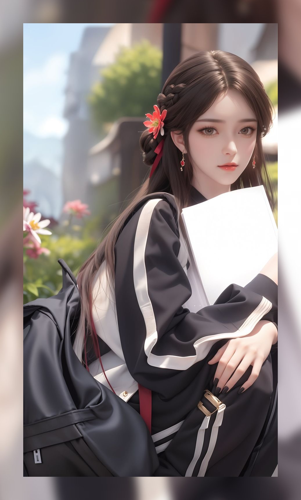 国风ai桌面完美世界火灵儿6k壁纸下载