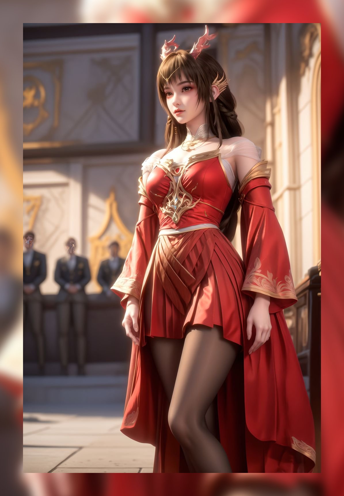 火爆ai女神百炼成神云落精美6k图包壁纸