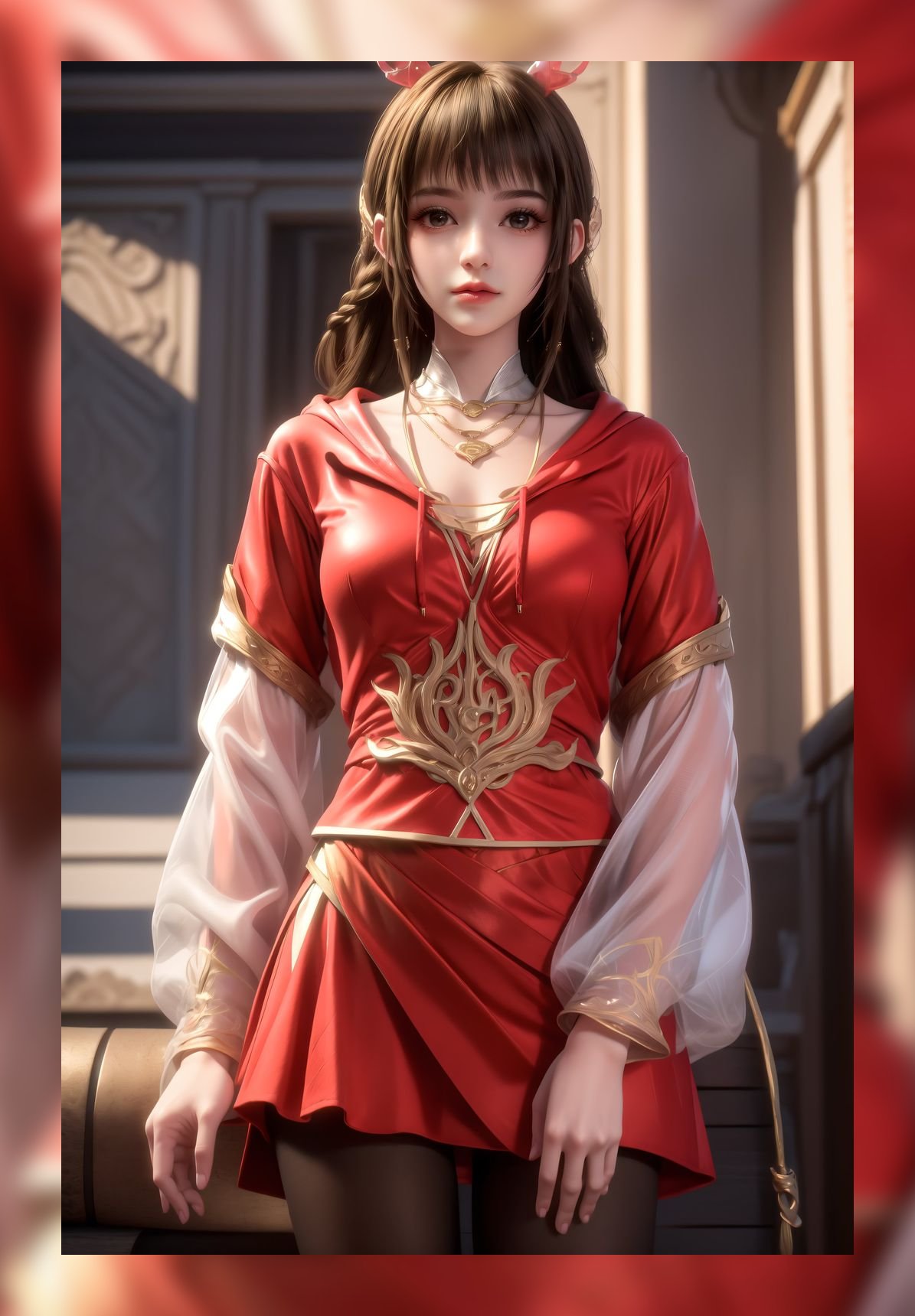 最新ai女神百炼成神云落超清8k图包壁纸