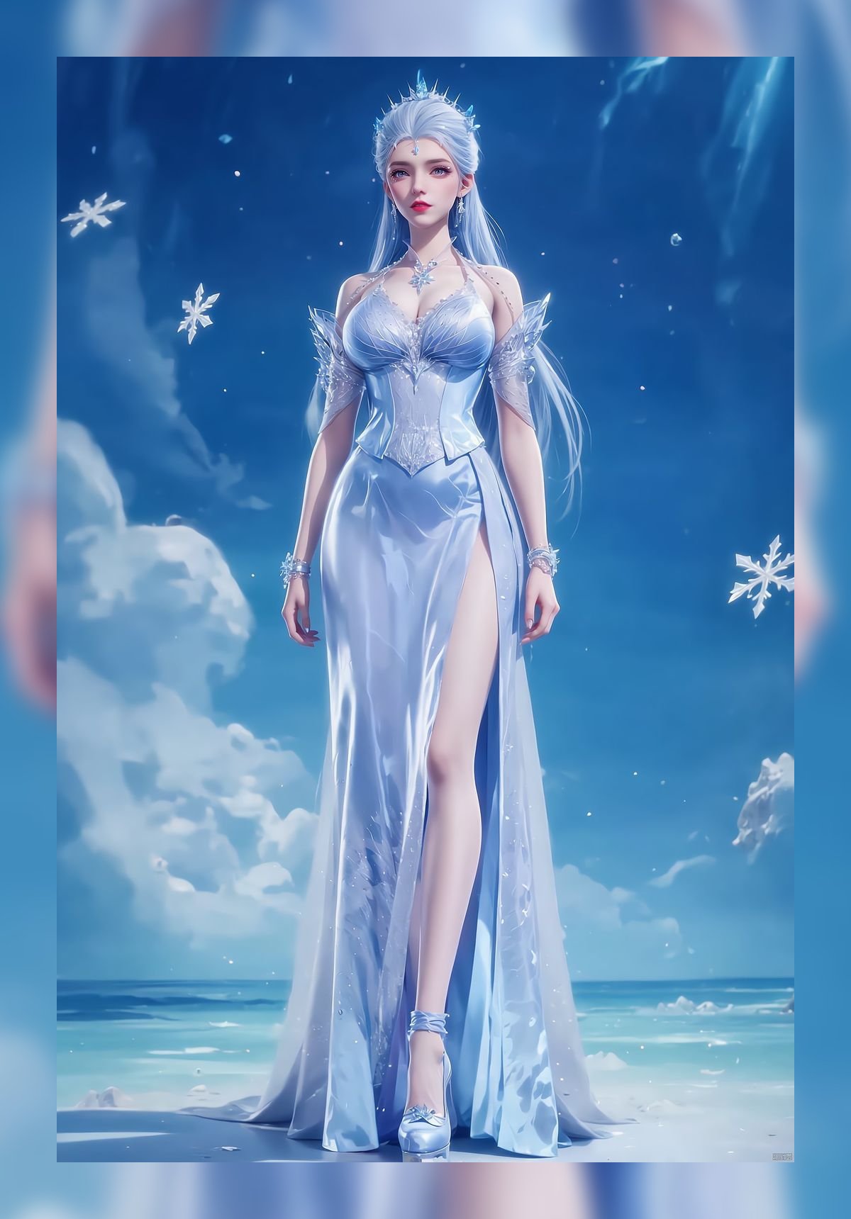 热门ai女生绝世唐门雪女4k图包打包