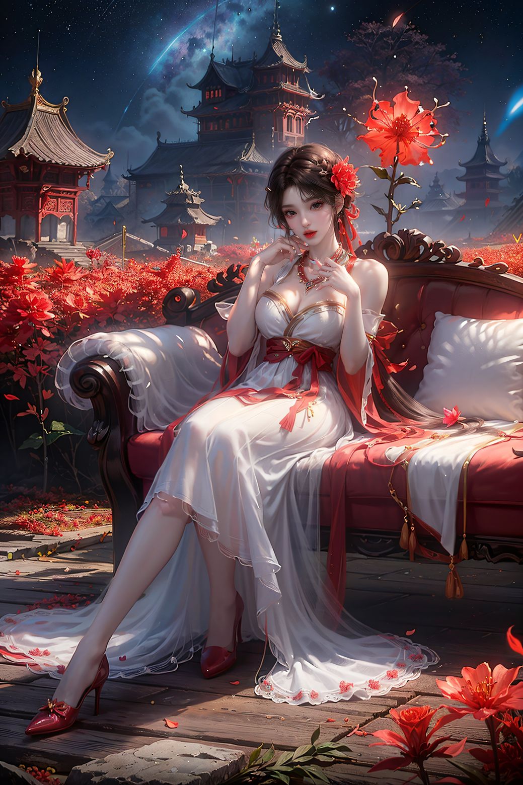 炸裂的ai桌布完美世界火灵儿超清晰6k壁纸下载