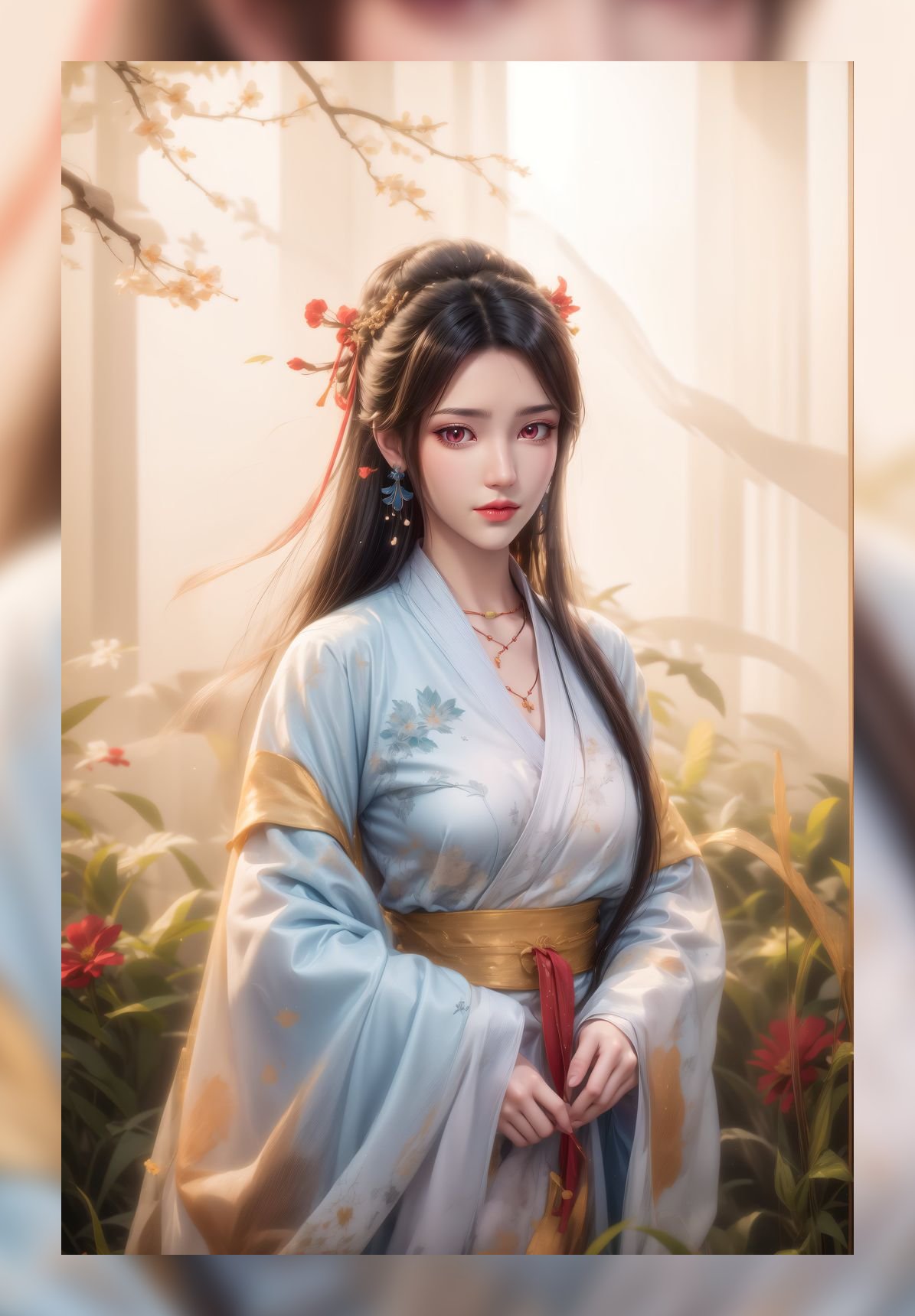 精美的ai女神元尊夭夭高质量8k图包壁纸
