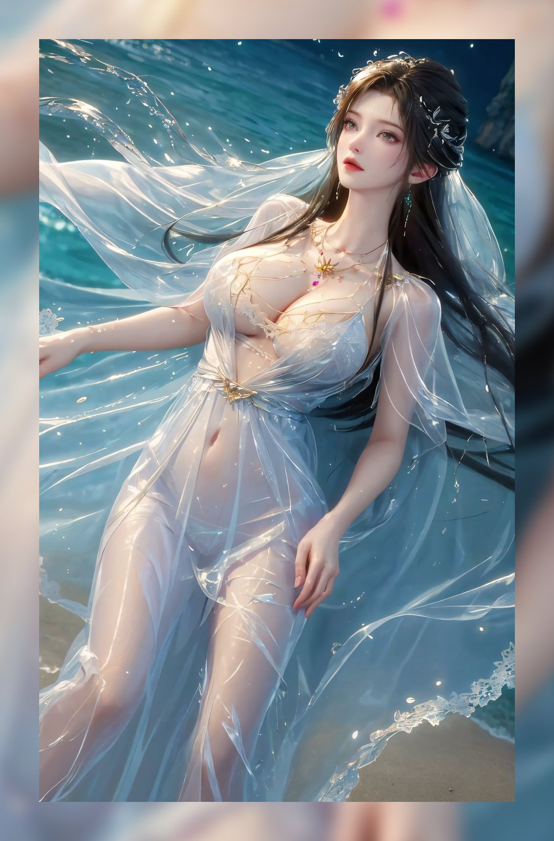 热门ai素材完美世界清漪高质量4k图包打包