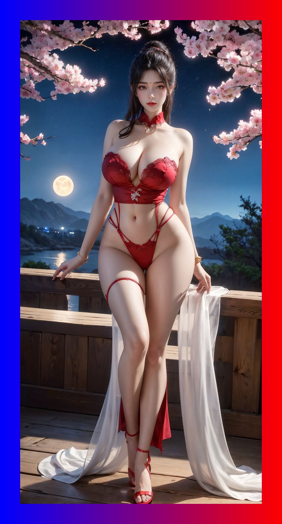 炫酷的ai美女完美世界月婵超清8k打包下载