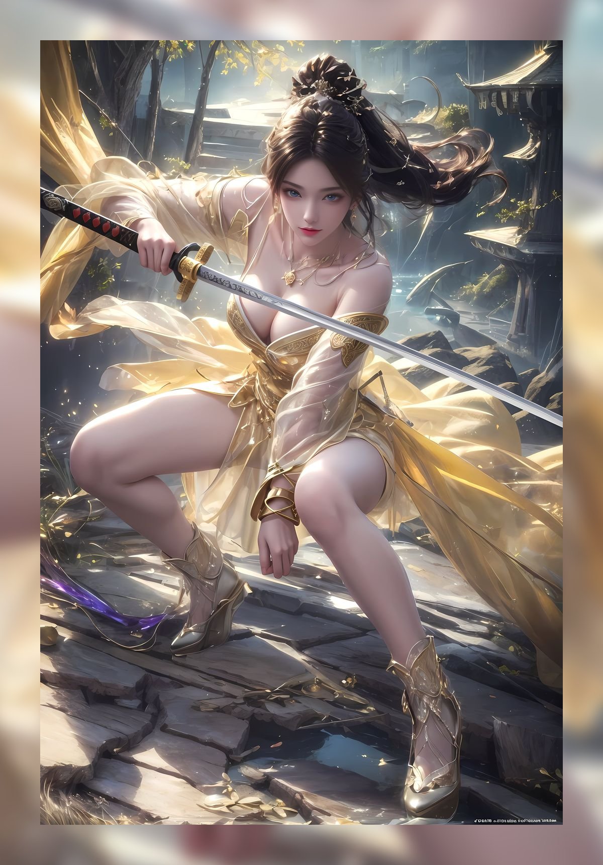 高品质ai美女诛仙金瓶儿高分辨率8k壁纸下载