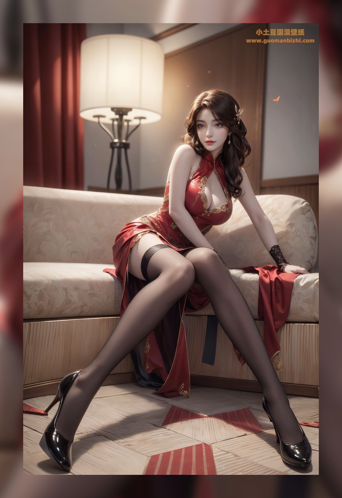 国潮ai桌布完美世界火灵儿6k图包壁纸