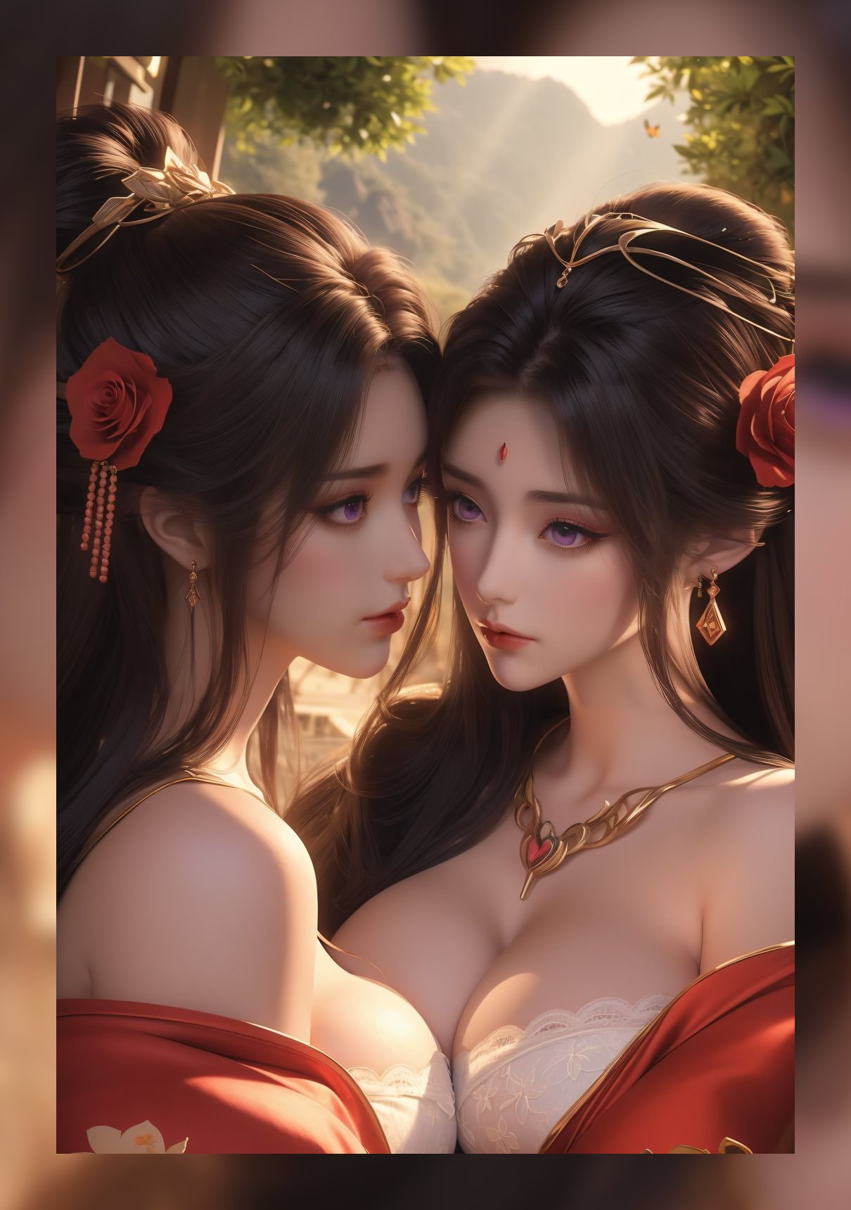 炸裂的ai桌面完美世界月婵6k壁纸打包