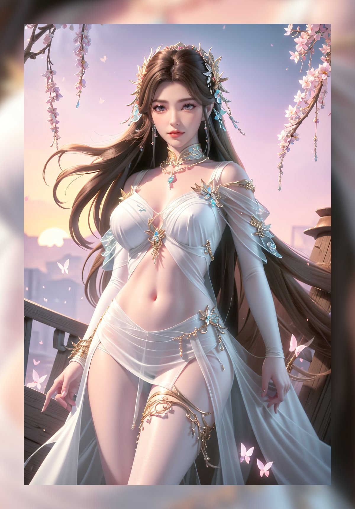 国潮ai绘画百炼成神溪幼琴高清4k壁纸网盘下载