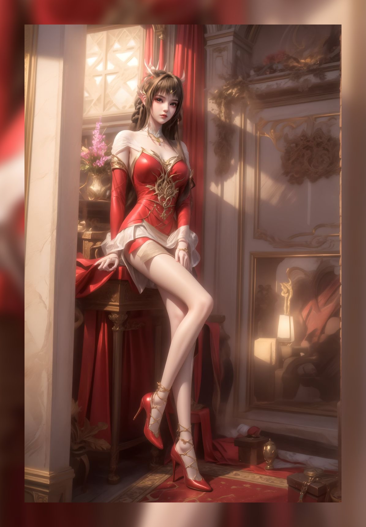 炫酷的ai美女百炼成神云落高质量6k打包壁纸