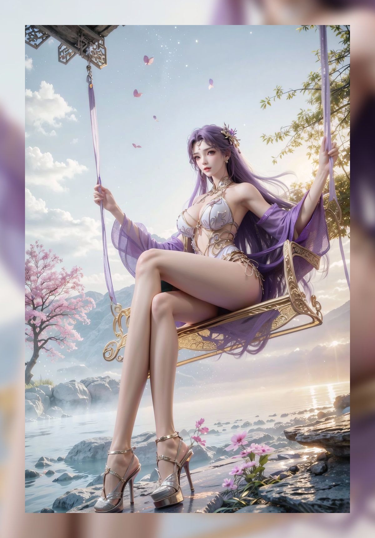 炸裂的ai桌布完美世界云曦4k打包下载