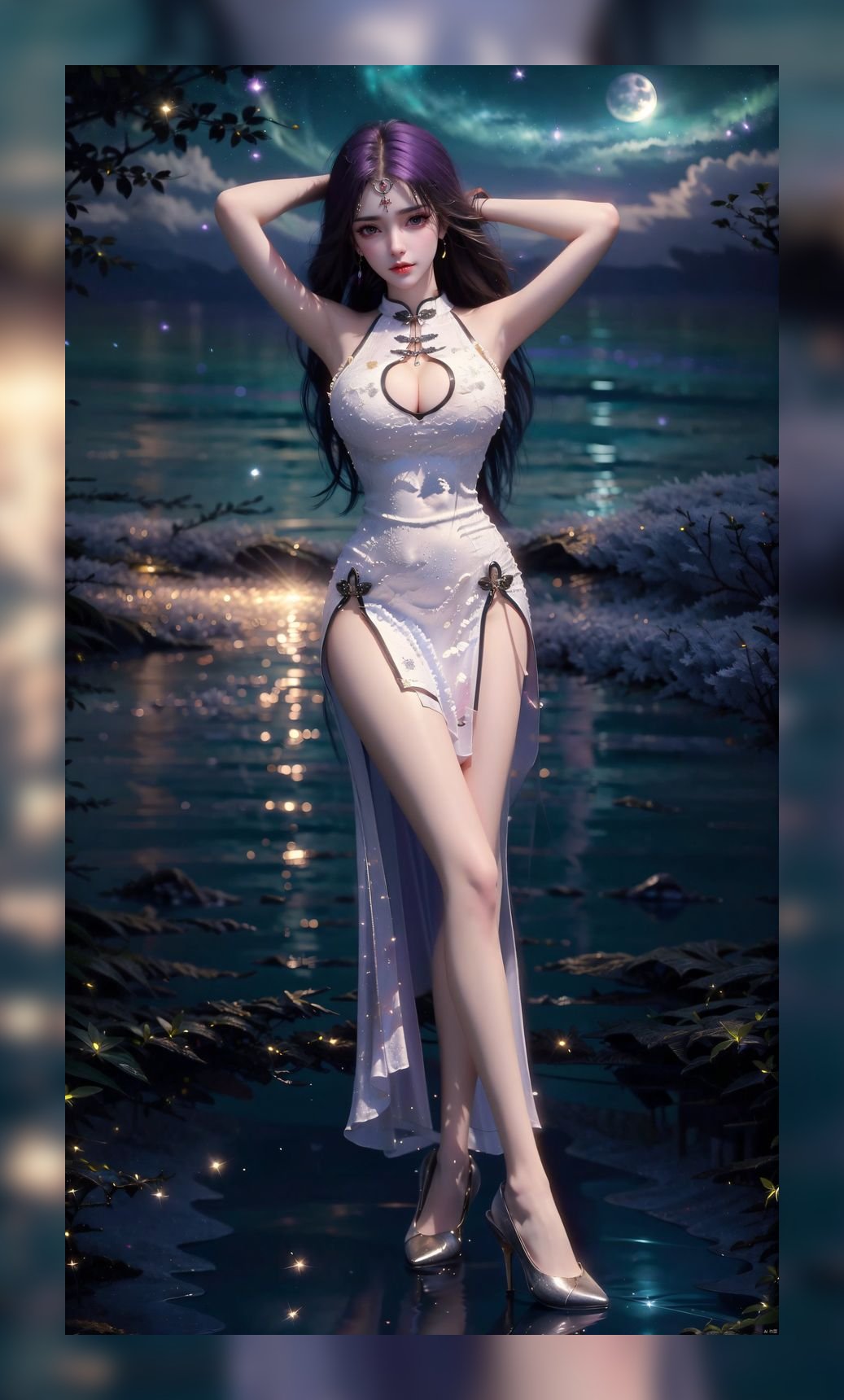精美的ai美女完美世界云曦高清8k图包壁纸