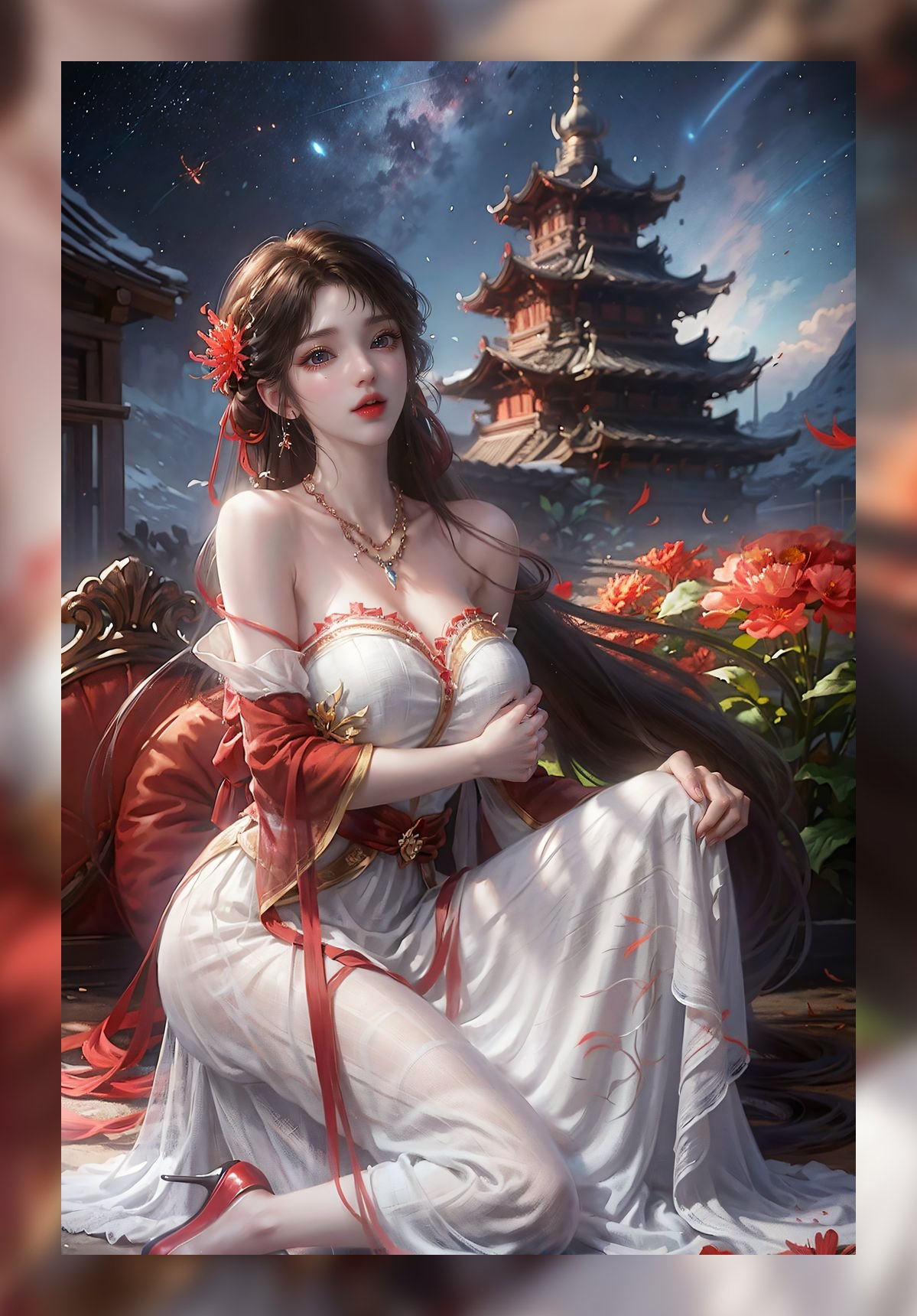 新出炉ai素材完美世界火灵儿高质量6k合集壁纸