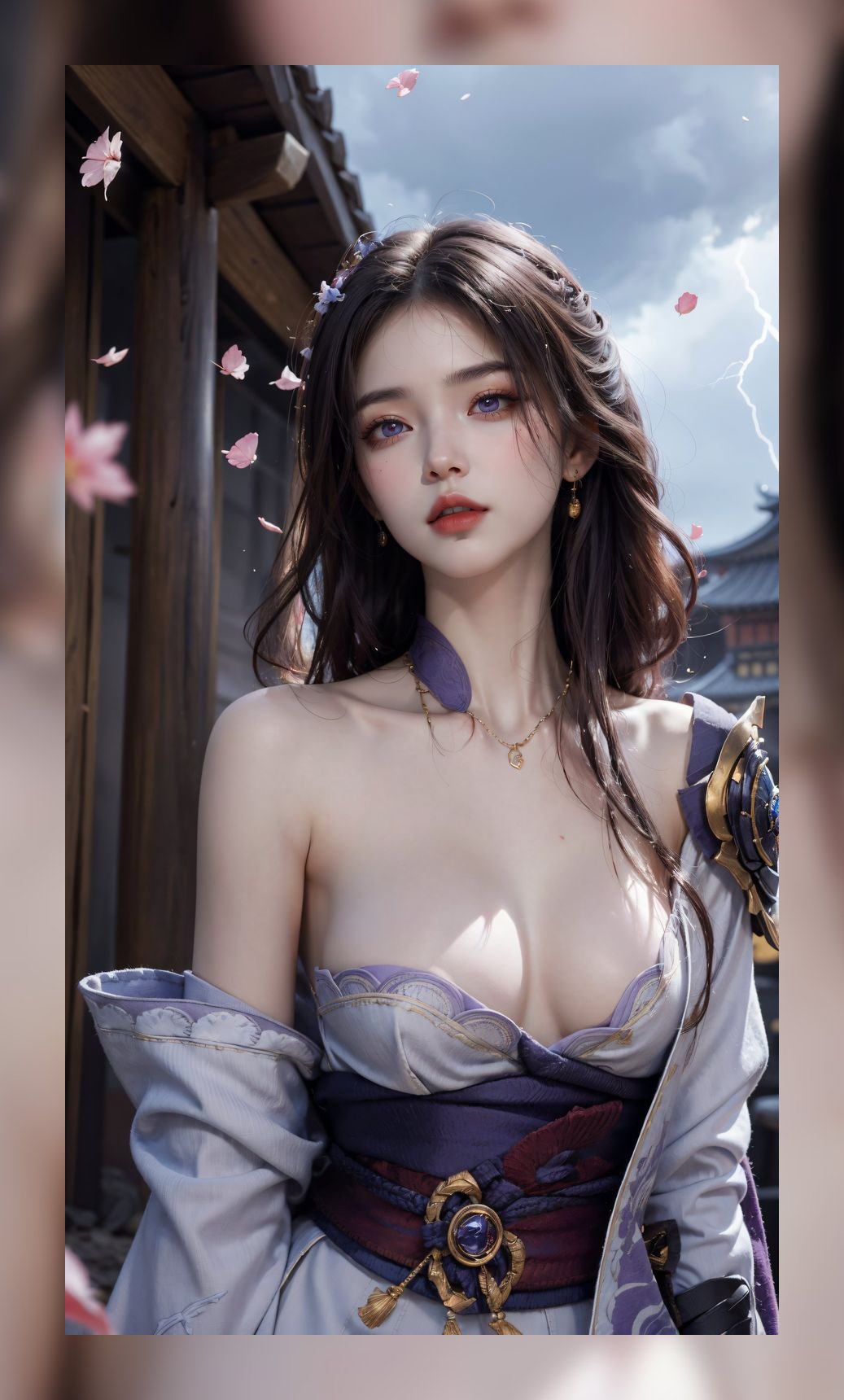 火爆多场景原神雷电将军4k整理合集