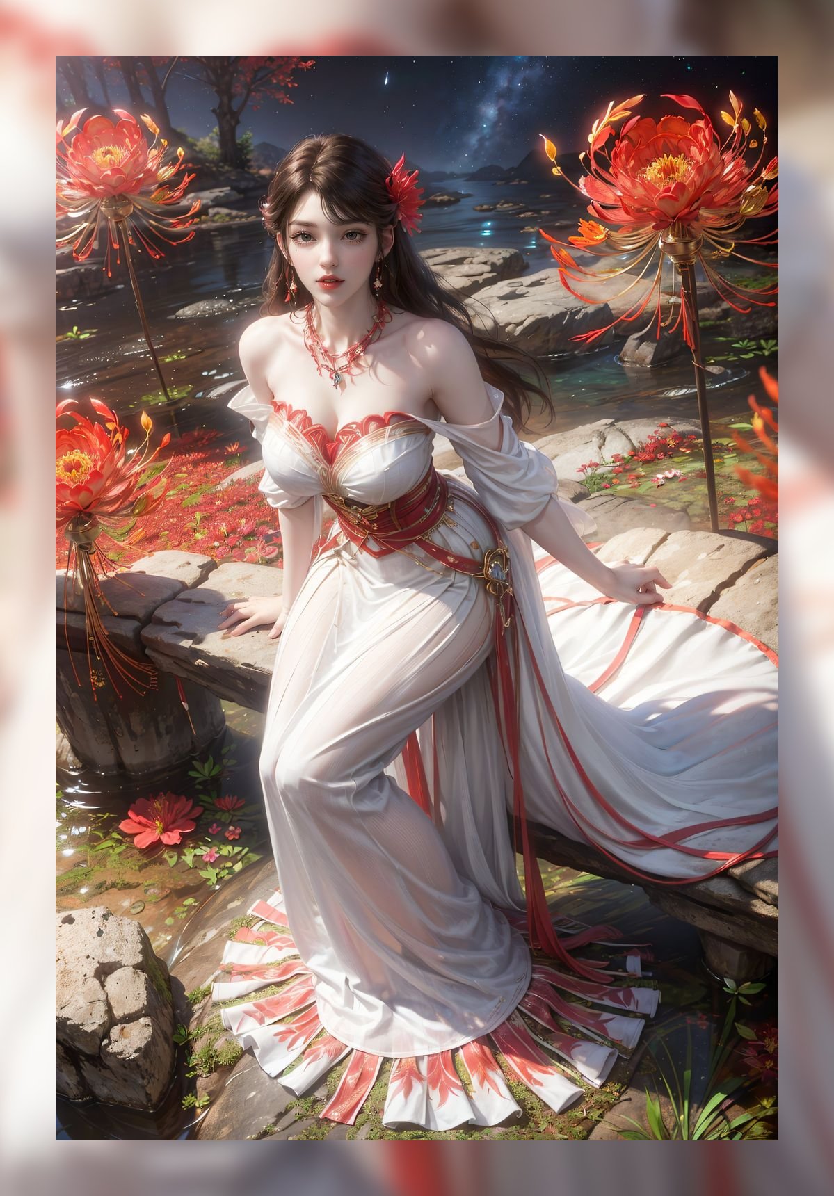 精美的ai生成完美世界火灵儿高清6k打包壁纸