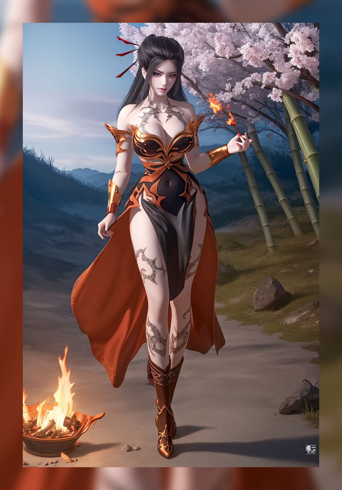 最新ai美女天行九歌焰灵姬优质8k图包壁纸