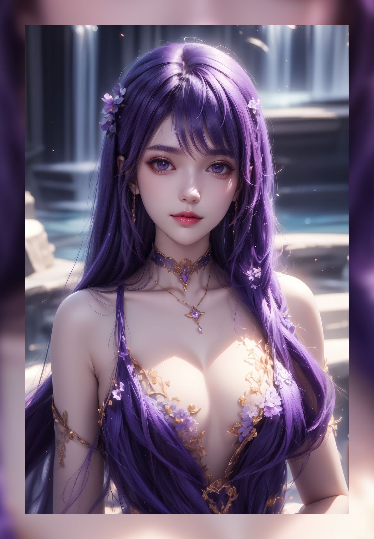 精美的ai桌面神印王座圣采儿8k壁纸网盘下载