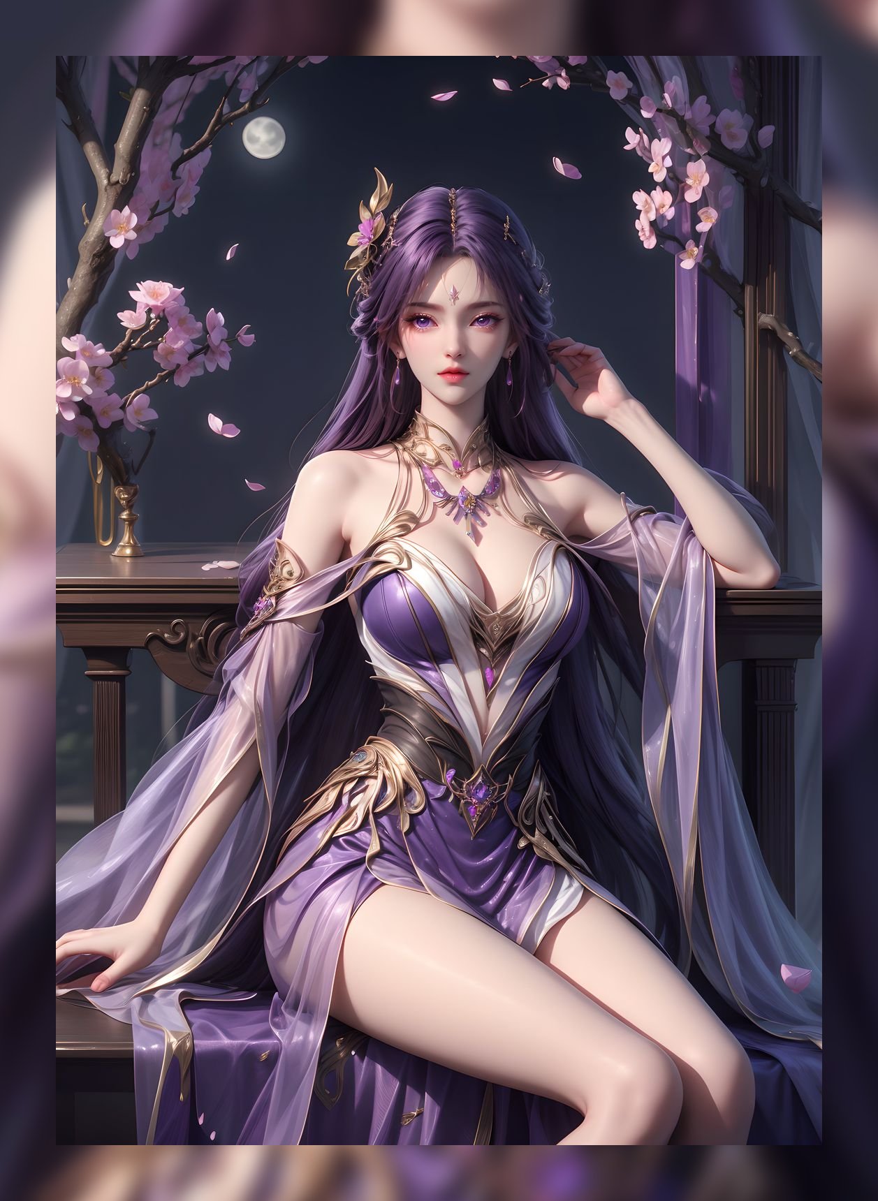 精美的ai作品完美世界云曦超清8k图包下载