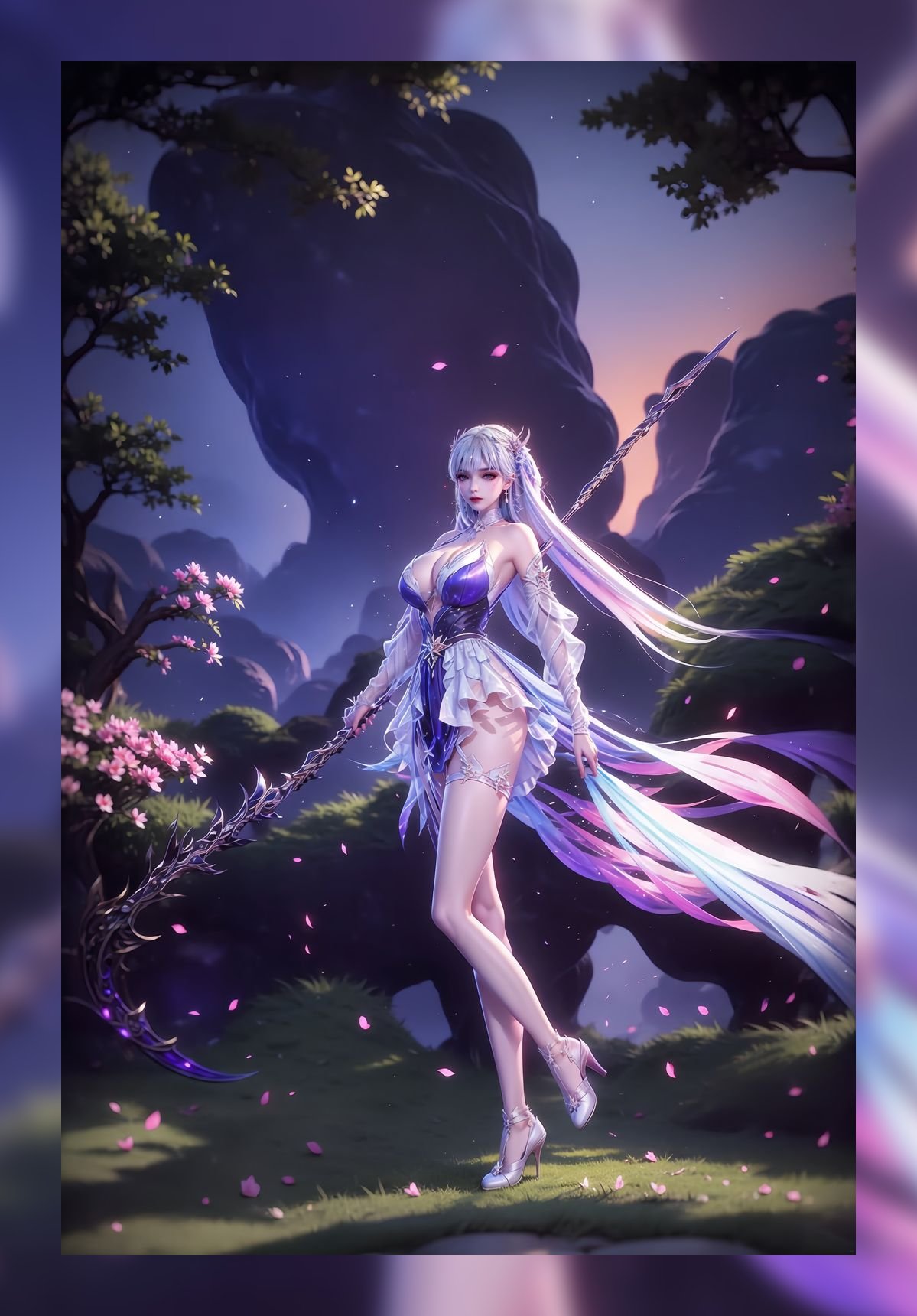 炸裂的ai桌面神印王座圣采儿超清晰4k图包壁纸