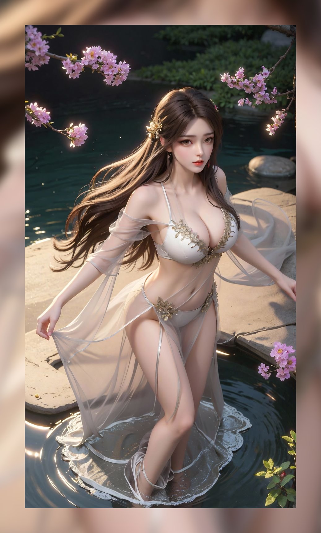 高品质ai生成完美世界火灵儿6k壁纸下载