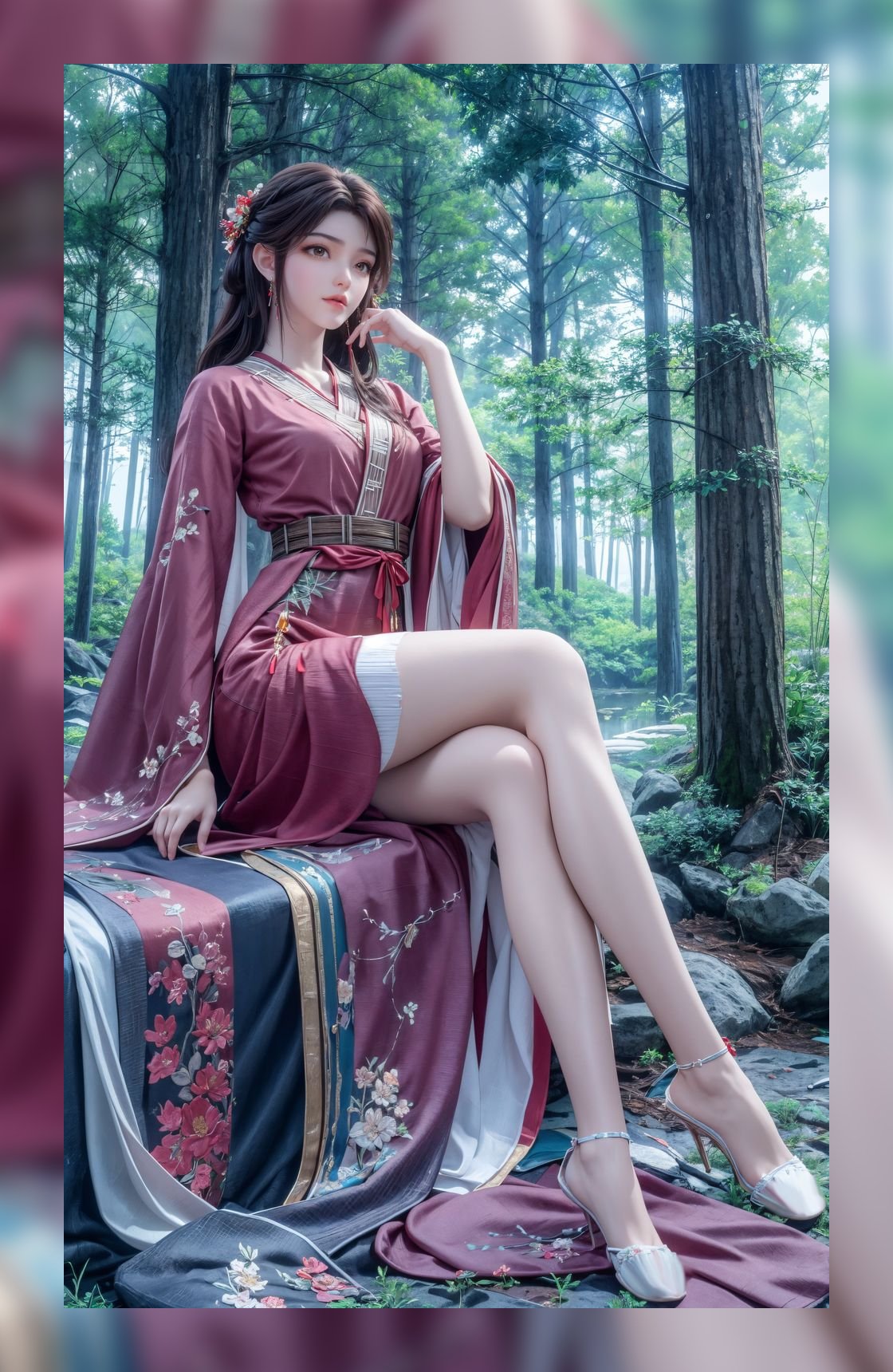 国潮ai桌布完美世界火灵儿6k图包打包