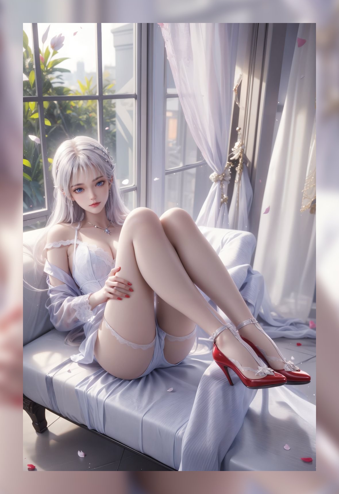 炸裂的ai女神神印王座圣采儿精美8k壁纸网盘下载