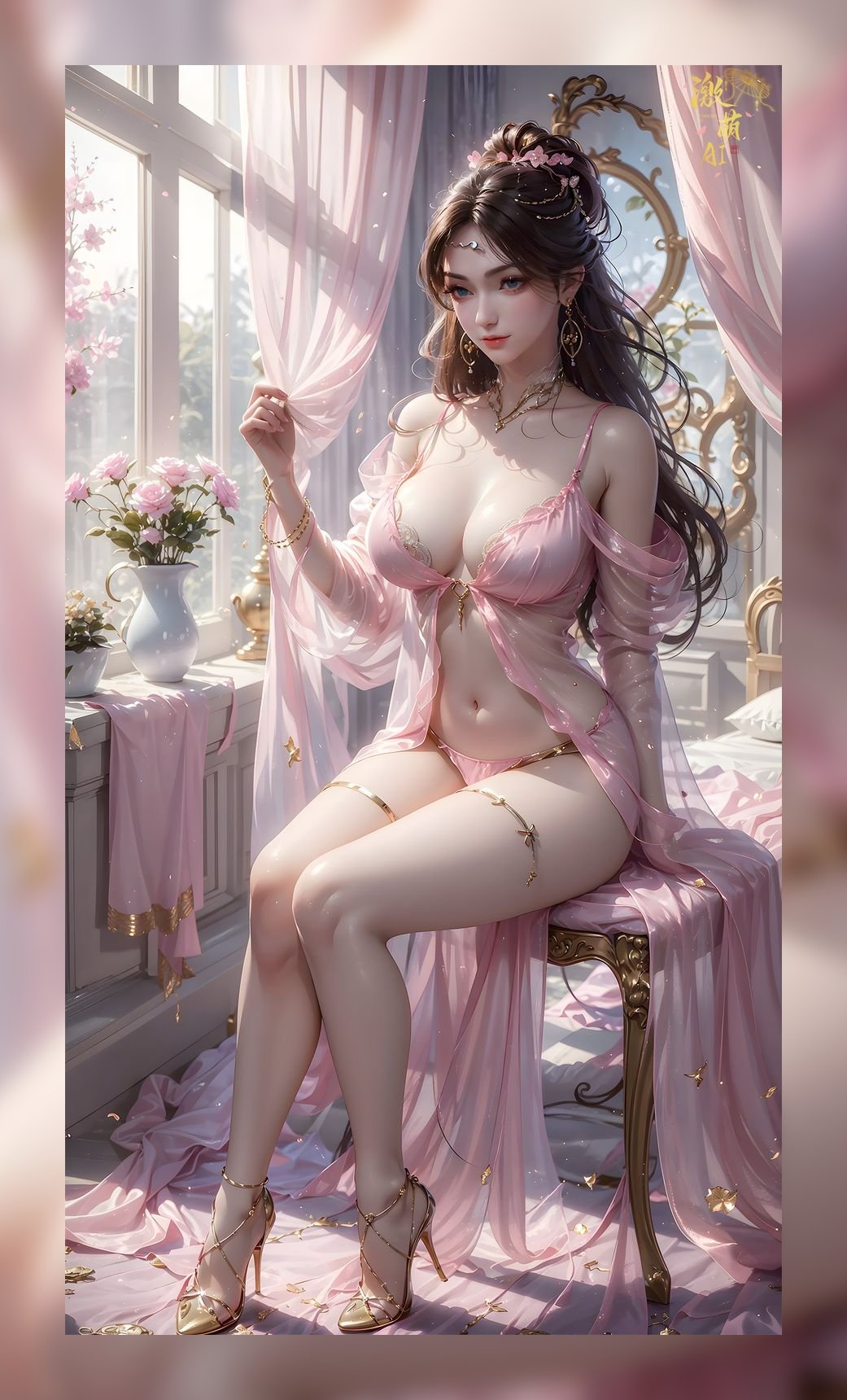 精致ai桌布诛仙金瓶儿精美4k整理下载