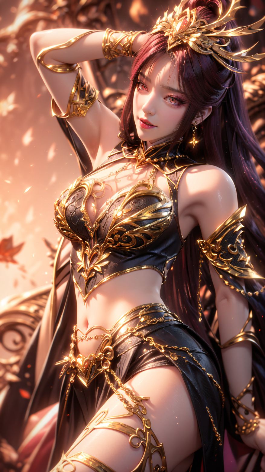 炫酷的ai美女百炼成神毒血夫人高清4k图包下载