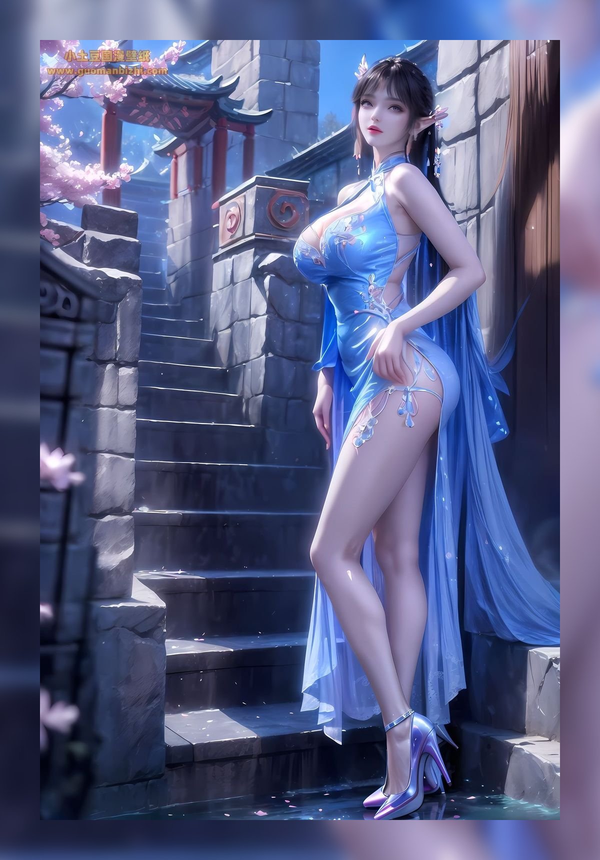 国潮ai作品斗破苍穹凤清儿精美8k打包壁纸
