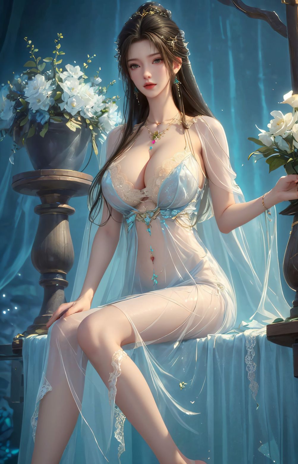 炸裂的ai女神完美世界清漪8k图包打包