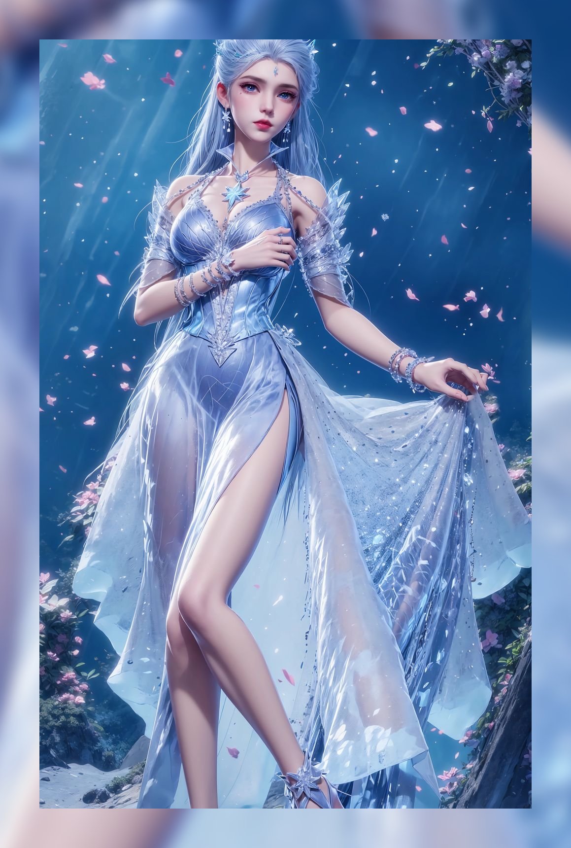 优秀的ai美女绝世唐门雪女精美4k图包打包