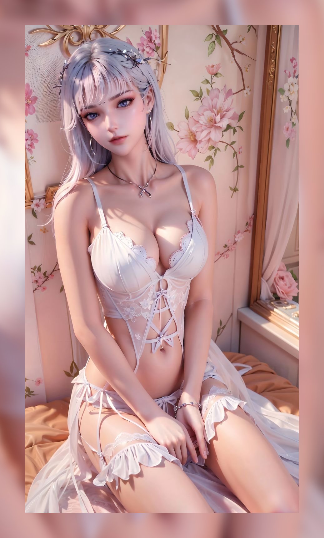 国潮ai美女神印王座圣采儿超清晰4k图包壁纸