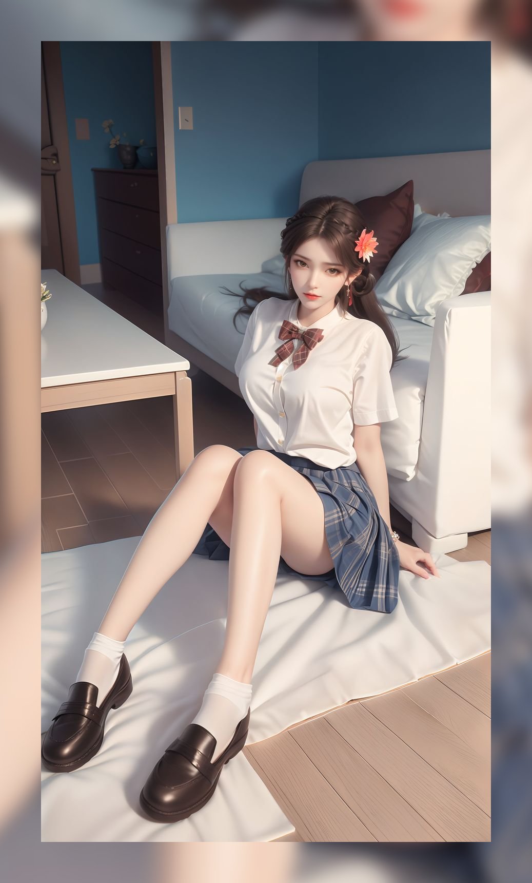 国风ai美女完美世界火灵儿高清4k壁纸下载