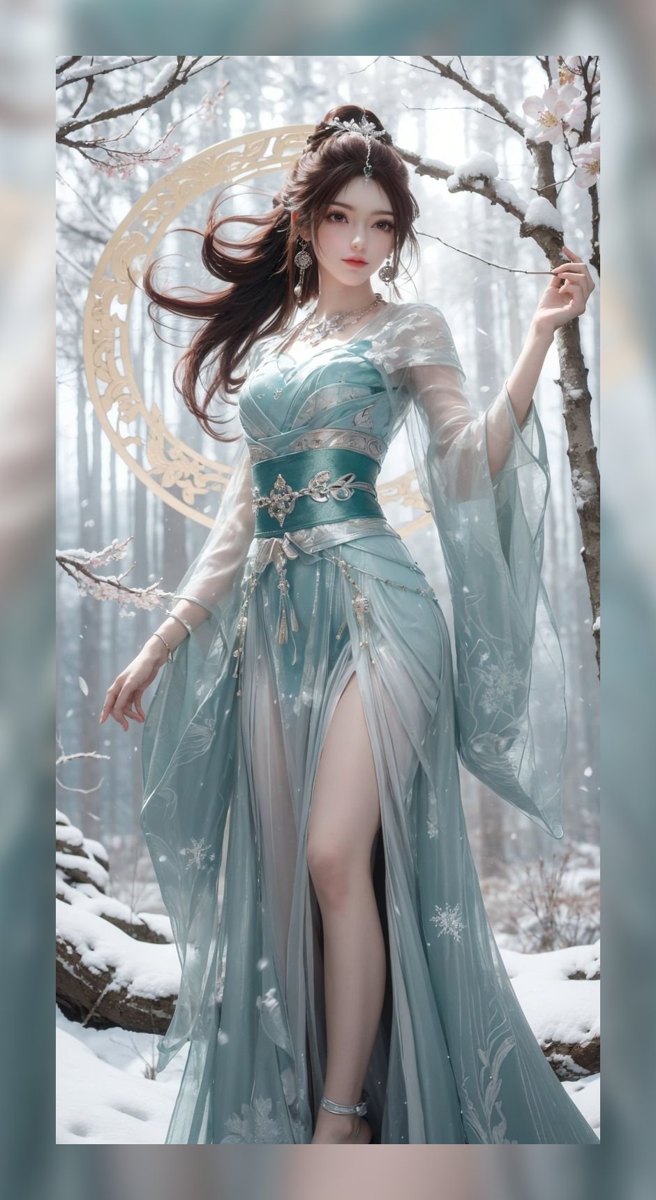 国风ai女神完美世界叶倾仙高质量4k图包壁纸