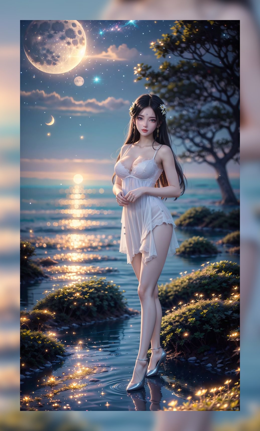 国潮ai绘画完美世界月婵优质4k压缩包下载