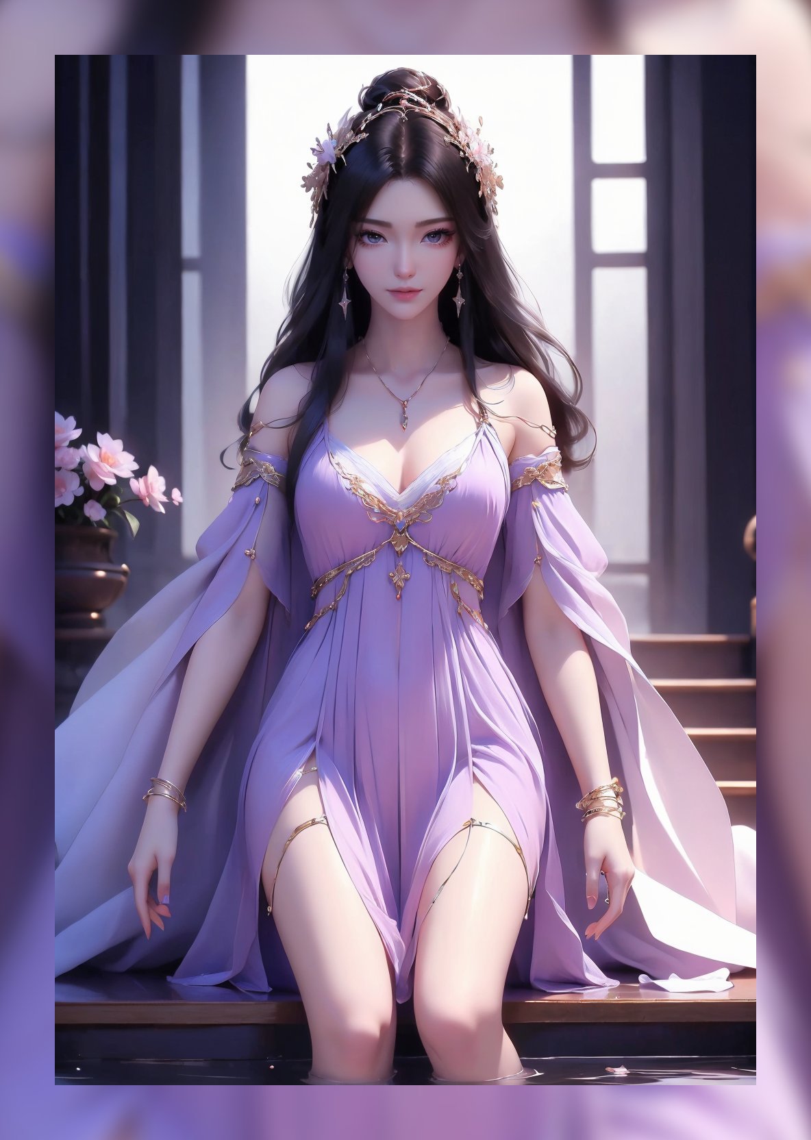 优秀的建模身材紫灵紫灵53116k打包壁纸